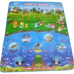 Παιδικό Ισοθερμικό Χαλί Δραστηριοτήτων Playmat 150x180 CM Με Γαλάζια και Πράσινα Χρώματα