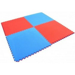 10 TEMAXIA Five Lines Επαγγελματικό Δάπεδο Προστασίας Puzzle EVA Mat Κόκκινο/Μπλε (100cm x 100cm x 2.6cm)
