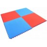10 TEMAXIA Five Lines Επαγγελματικό Δάπεδο Προστασίας Puzzle EVA Mat Κόκκινο/Μπλε (100cm x 100cm x 2.6cm)