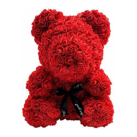 Αρκουδάκι από Τριαντάφυλλα Κόκκινο 40cm B216