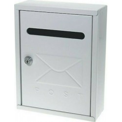 Next Deco Γραμματοκιβώτιο Μεταλλικό Λευκό 20x7.5x26cm