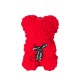 Αρκουδάκι Κόκκινο με Κορδέλα και κουτί 25cm Pom Pom Foam flower