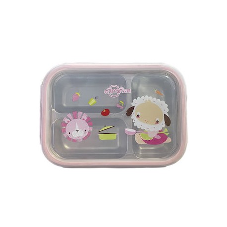 Παιδικό Δοχείο φαγητό Ροζ με Πρόβατο Animan lunch box