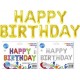 Φουσκωτό Μεταλλιζέ Happy Birthday 42cm (Διάφορα Χρώματα)