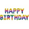 Σετ Μπαλονιών "Happy Birthday" Rainbow 340x35cm 13τμχ