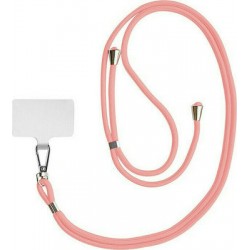 Cross Body Universal Λουράκι Λαιμού για Κινητά Ροζ