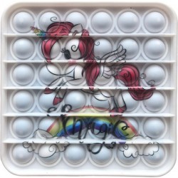 Pop it Fidget Τετράγωνο Unicorn Μονόκερος