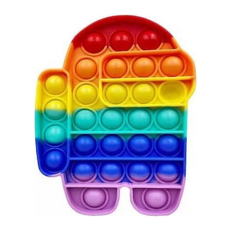 Anti Stress Fidget Bubble Pop Αγχολυτικό Παιχνίδι Ρομπότ Rainbow
