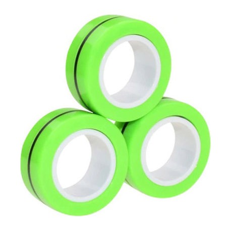 Stress Relief Magnetic Ring Green Yellow