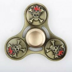 One Piece Fidget Metallic Spinner 3 Leaves Stress Reducer