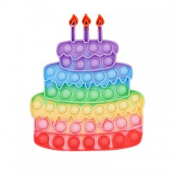 Pop it fidget Birthday Cake Πολύχρωμη Τούρτα