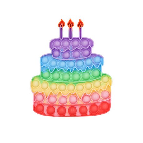 Pop it fidget Birthday Cake Πολύχρωμη Τούρτα
