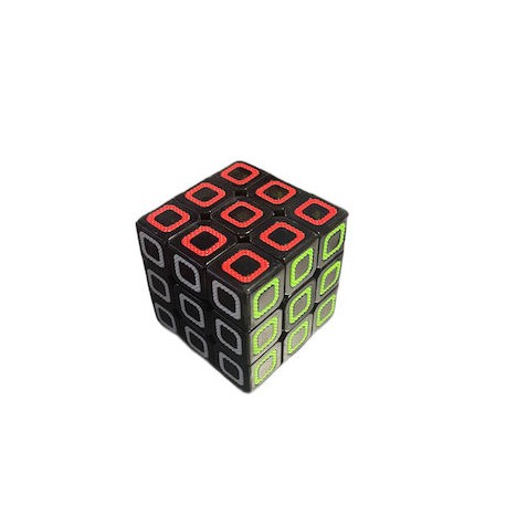 Κύβος Ρούμπικ Μαύρος με Τετράγωνα 3x3