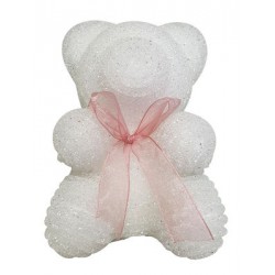 Baby Αρκουδάκι Από Τεχνητά Κρύσταλλα Teddy Bear Crystal White 25cm