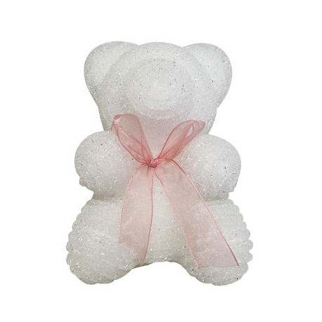 Baby Αρκουδάκι Από Τεχνητά Κρύσταλλα Teddy Bear Crystal White 25cm