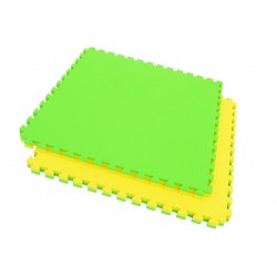 Joid Δάπεδο Παζλ Γυμναστηρίου Διπλής Όψης Κίτρινο/Πράσινο 100x100x2.6cm 1τμχ